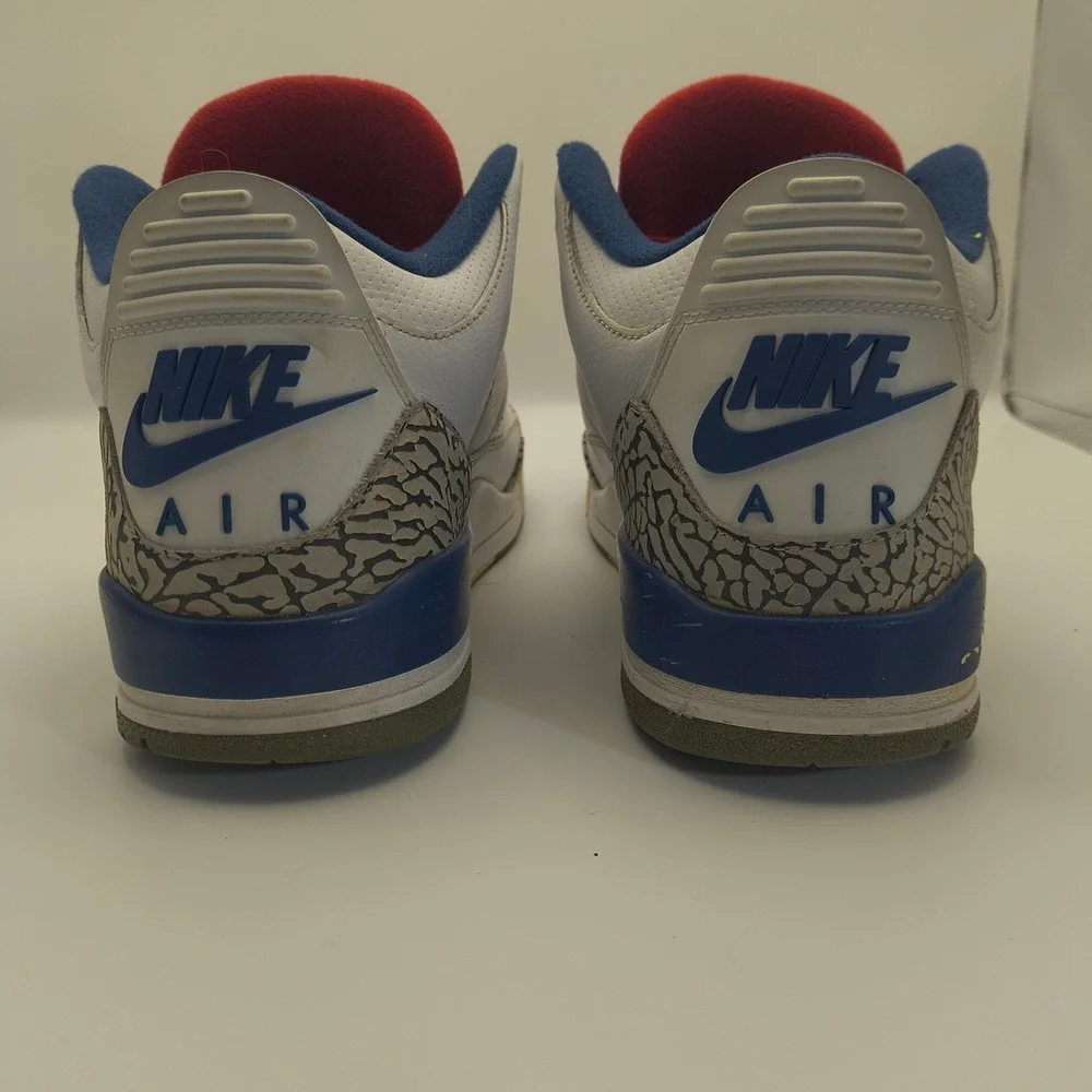 Nike Air Jordan 3 Retro‎ OG True Blue Mens 12 White Blue Red 854262-106 2016